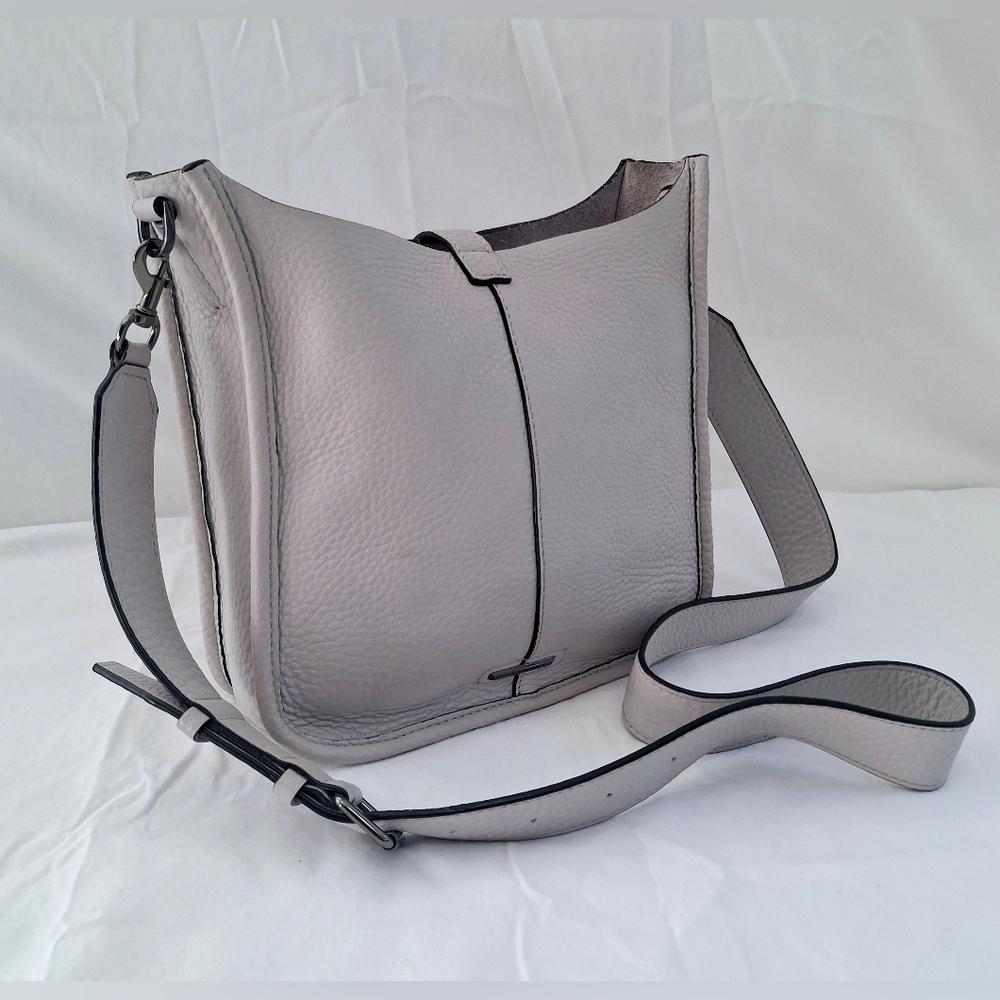 Rebecca Minkoff Unlined Whipstitch Feed Pebbled Leather Crossbody Bag